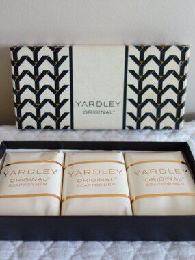 New Vntg 1970 YARDLEY OF LONDON Original Soap for Men – 3 cakes in box